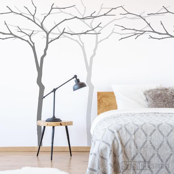 Large branch tree stencil with alphabet stencils for personalising - bare branches no text