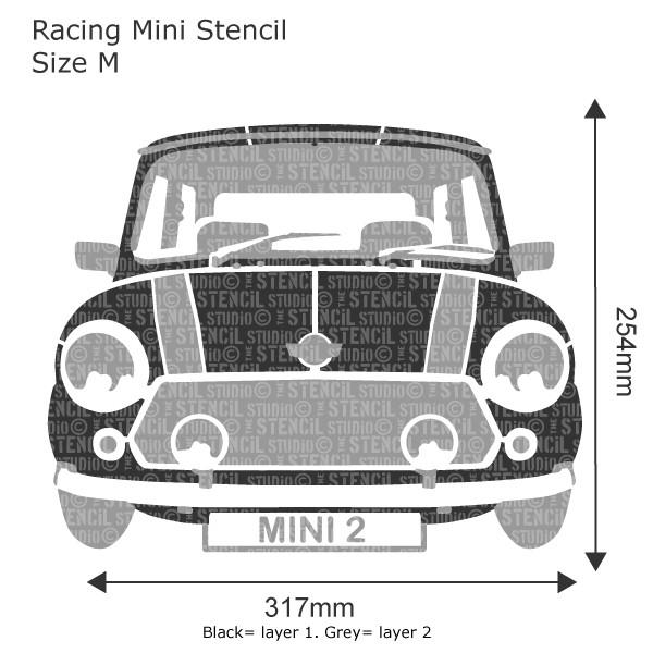 Racing Mini Stencil from The Stencil Studio Ltd