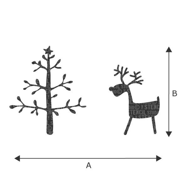 Reindeer & Tree stencil from The Stencil Studio Ltd 