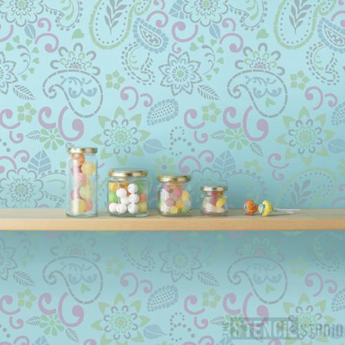 Indian Stencils for walls, repeat stencil patterns and motif stencils ...