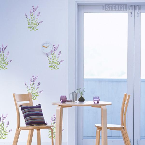 Lavender Flowers stencil from The Stencil Studio Ltd - Size S