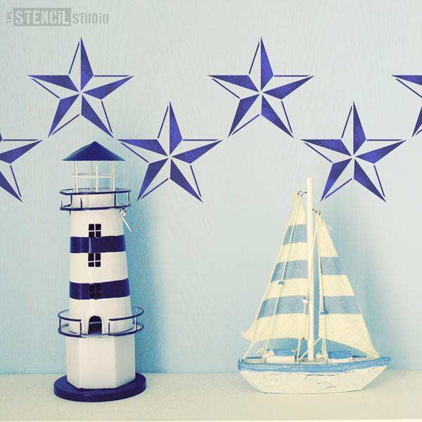 Nautical Star stencil from The Stencil Studio - Size XS