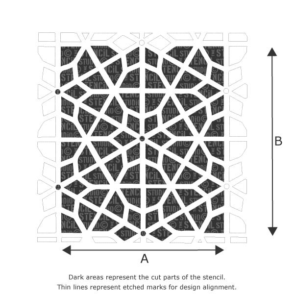 Moroccan Stencils large Moroccan inspired wall stencils – The Stencil ...