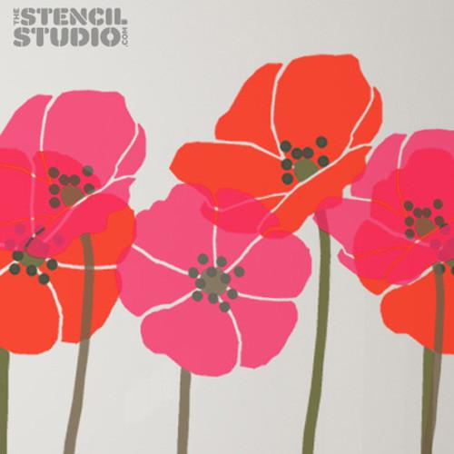 Tall Poppies stencil from The Stencil Studio Ltd 