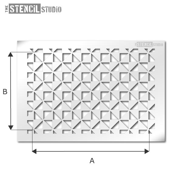 Purton tile repeat stencil pattern from The Stencil Studio Ltd
