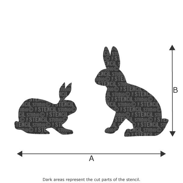Rabbits stencil from The Stencil Studio Ltd 