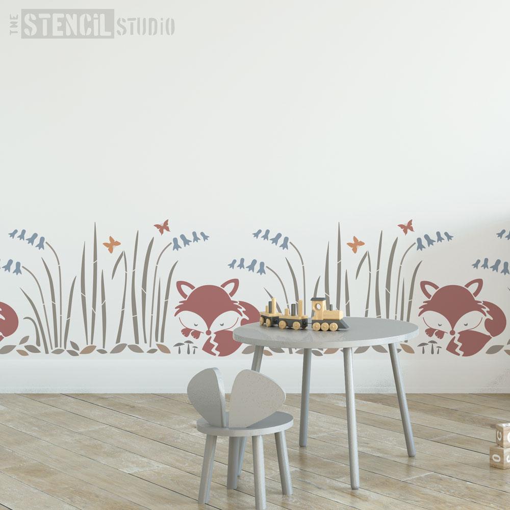 Fox Border Patterns Fox Border Stencil – The Stencil Studio