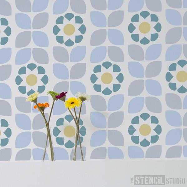 Dorit Flower pattern stencil from The Stencil Studio Ltd - Size M