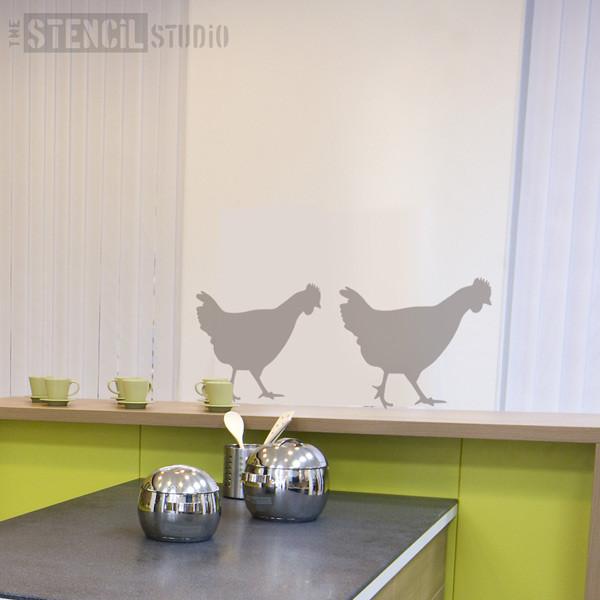 chicken stencil from the stencil studio ltd size M