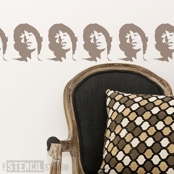 Mick Jagger stencil from The Stencil Studio Ltd - Size XS