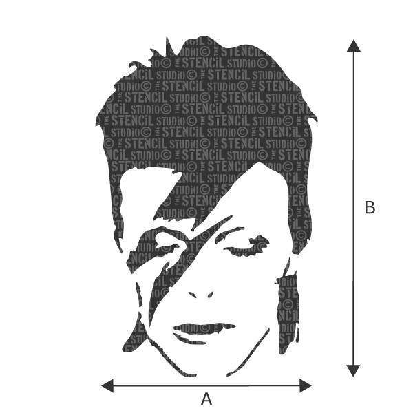 David Bowie Face Icon stencil from The Stencil Studio