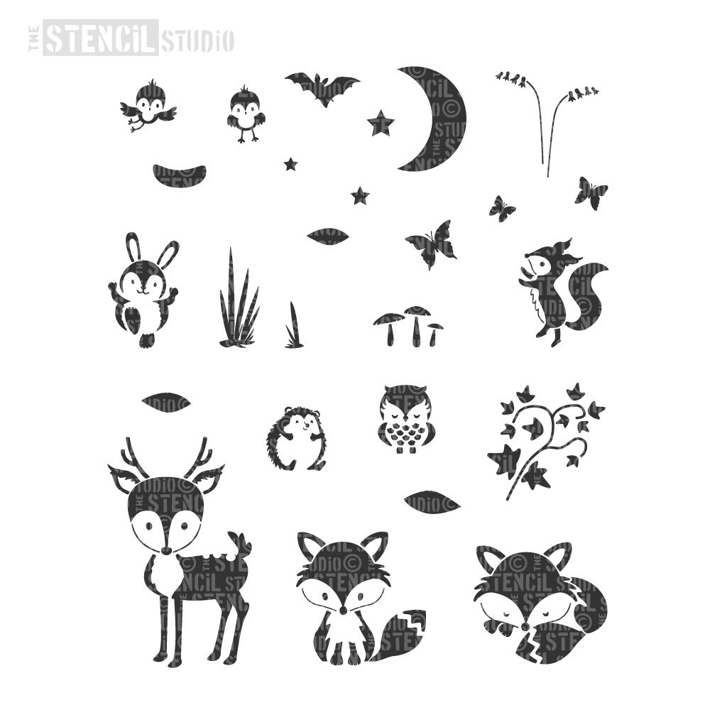 Woodland Animals Stencil Set from The Stencil Studio