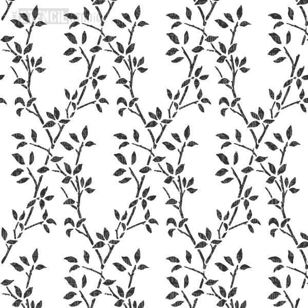Leaf Trellis Repeat pattern stencil from The Stencil Studio 