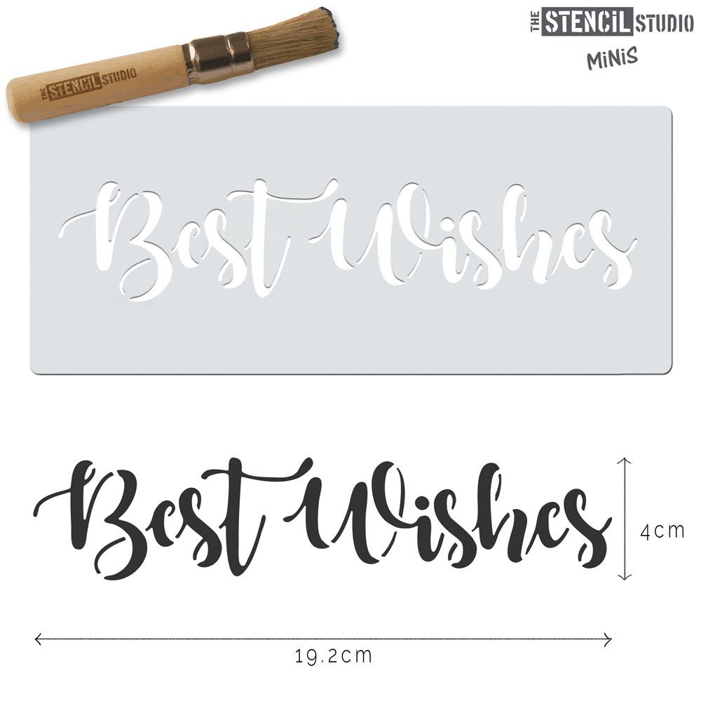 Best Wishes stencil MiNi from The Stencil Studio