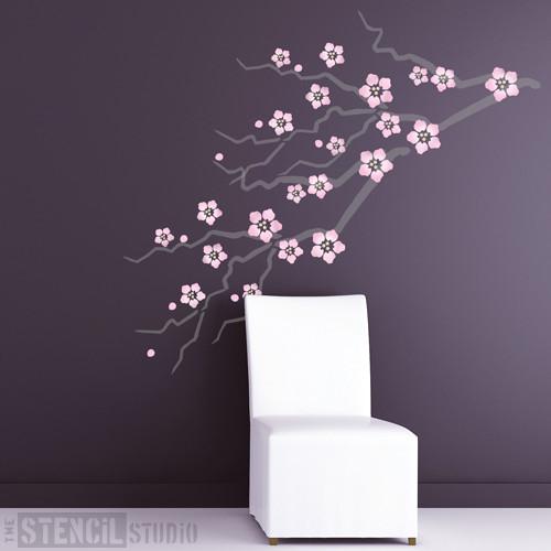 cherry blossom stencil from the stencil studio ltd size xl