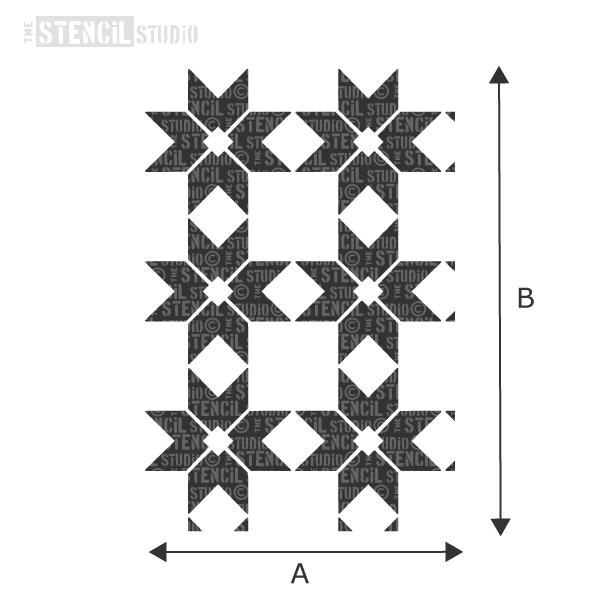 Argyle Squares Repeat stencil from The Stencil Studio - choose size from the dropdown box