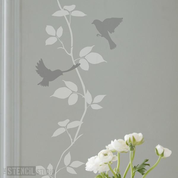 Stratford Birds and Branch stencil - Size L 