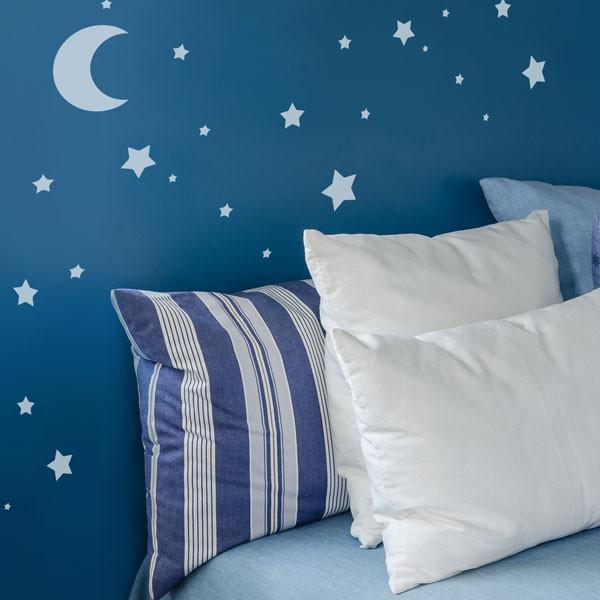 Moon and Stars Childrens Nursery Wall Stencil from The Stencil Studio - Stencil Size S