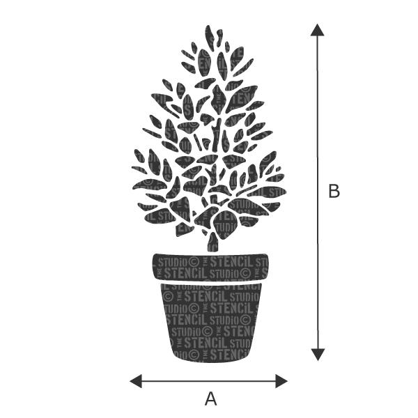 pot plant stencil Bay Tree in a Pot Stencil