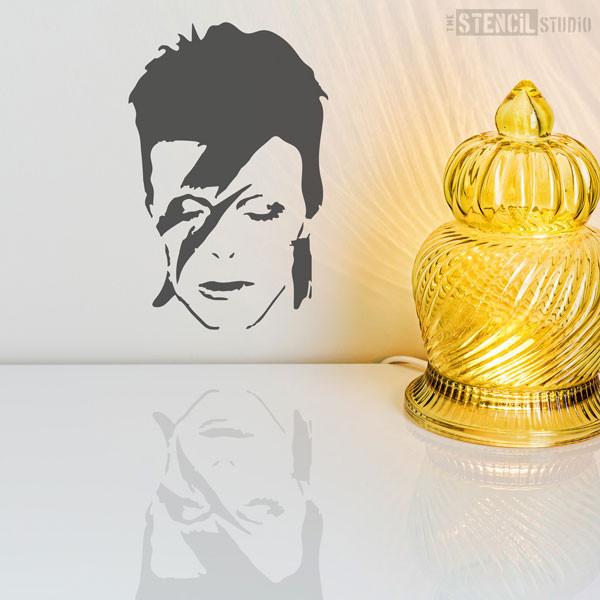 David Bowie Face Icon stencil from The Stencil Studio - Size S