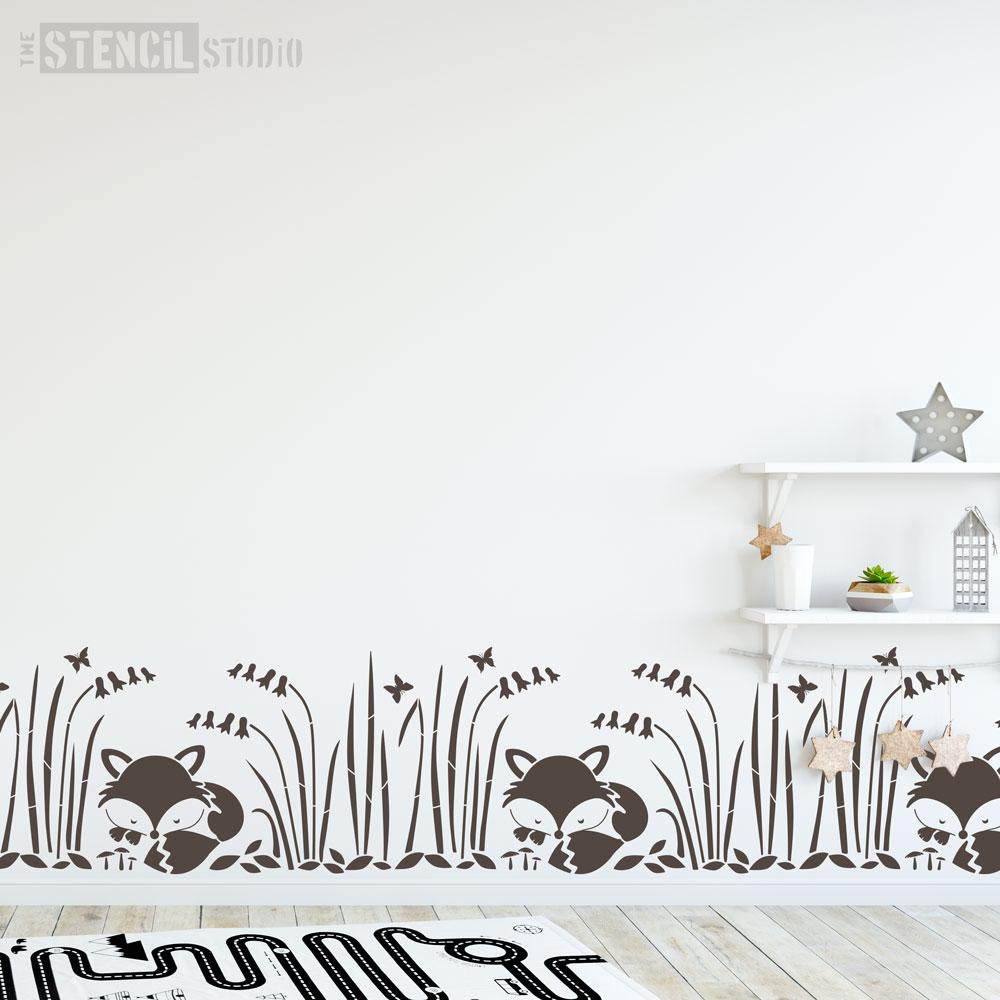 Fox Border Patterns Fox Border Stencil – The Stencil Studio