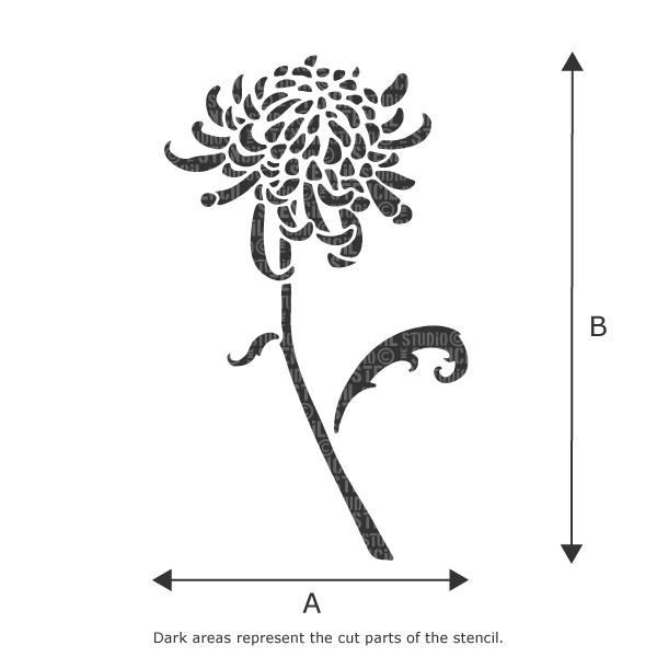 Thistle Chrysanth stencil from The Stencil Studio Ltd