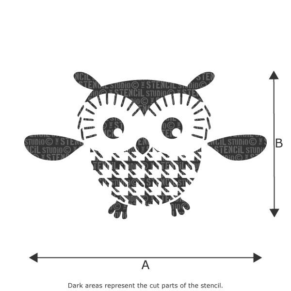 Oscar Owl stencil from The Stencil Studio Ltd